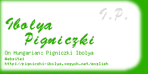 ibolya pigniczki business card